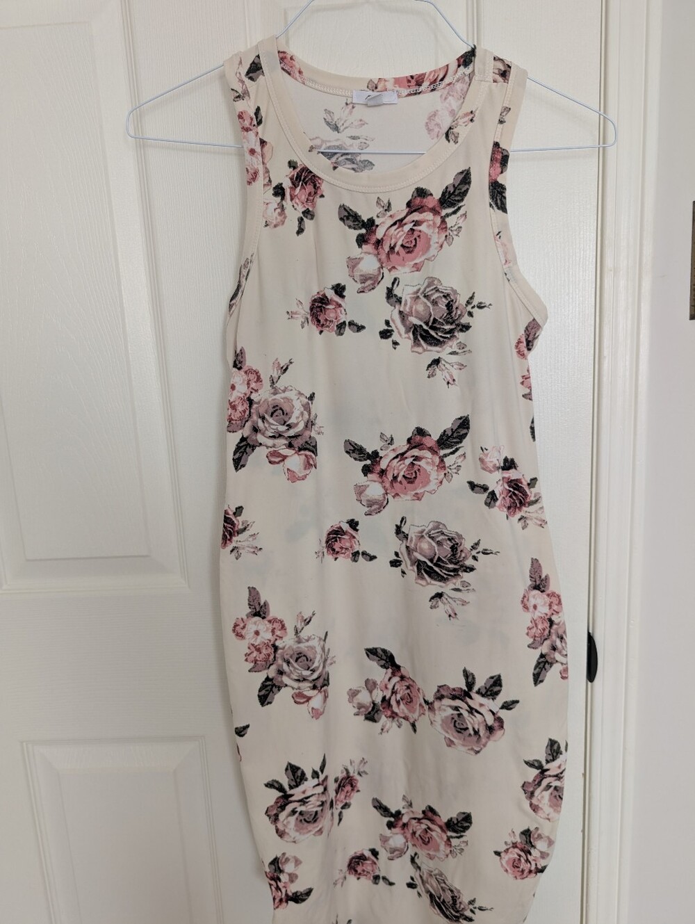 ❤️3 FOR 20❤️ Ardene Cream Midi Dress with Pink Rose Print